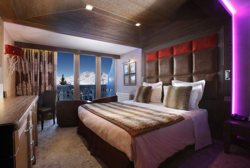 Chambre prestigieuse et confortable à l'Hôtel le Lana à Courchevel, avec vue sur les montagnes